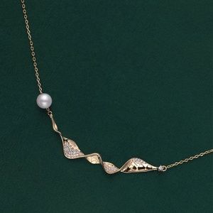 New 18k Gold Plated S925 Silver Mountain Choker Necklace, Mountain Pendant